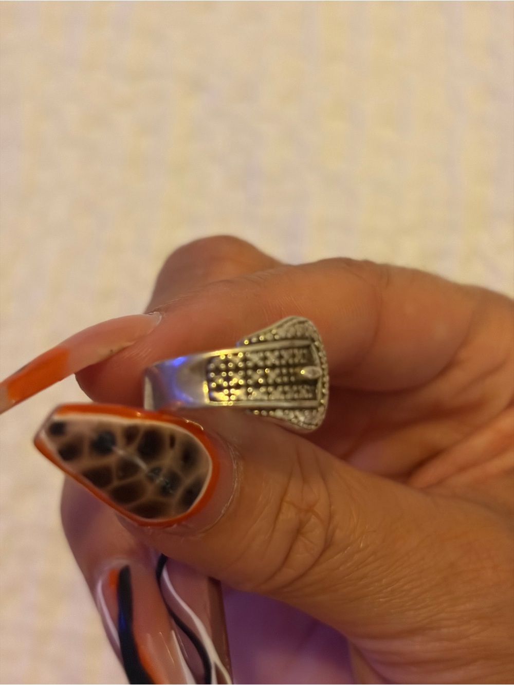 Vintage Sterling Silver Buckle ring. - Picture 3 of 5